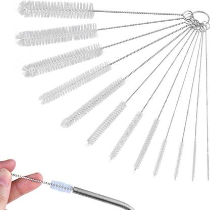 HASTHIP 12pcs Straw Cleaner Brushes, 8 Inch Tube Cleaning Brush and Nylon Pipe Brush Kit