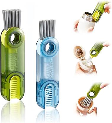 FROXY CARTS 3 in 1 Multifunctional Cup Cleaning Brush Nylon Wet and Dry Brush