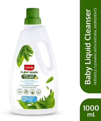 LuvLap Plant Based Liquid Cleanser, 1000ml, With Neem, Lemon & Basil