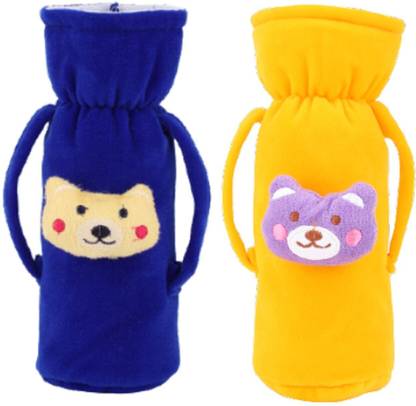 Sarvatapana Baby Milk Feeding Bottle Cover with Handle Soft Plush Stretchable, 120-250 ML