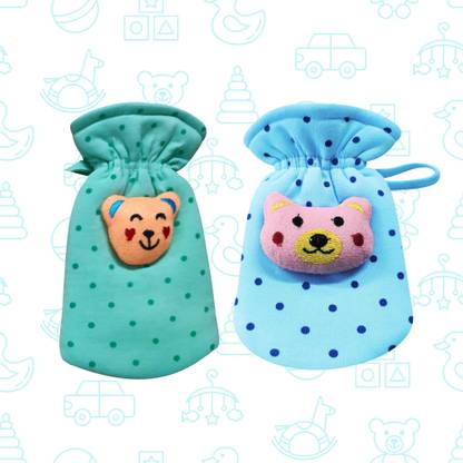 MW PRINTS Soft Hosiery Dark Dotted Print Baby Feeding Bottle Cover, Suitable for 60-125ML