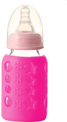 Safe-o-kid Silicone Baby Feeding Bottle Coverfor Insulated Protection, M- Size 120ml, Pink