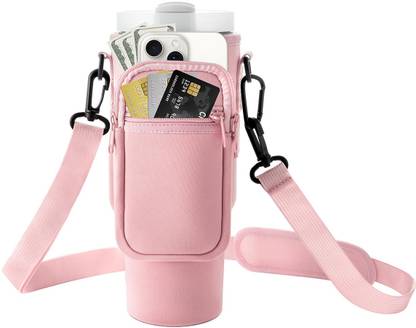 SUPVOX Water Bottle Carrier Bag for Stanley 40/30 oz Tumbler with Strap and Pouch