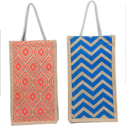 Sunesh Creation Jute Wine Bottle Gift Bag
