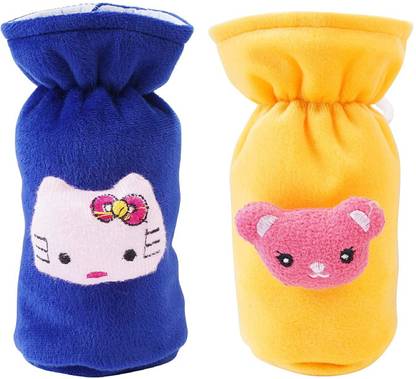 Lala Maneet Plush Baby Feeding Bottle Cover with Animated Cartoon Design (60ML-125ML, Small)