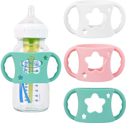 Zibuyu 3pcs Baby Bottle Holders Compatible with Dr Browns Glass Bottles Dual Ear Design