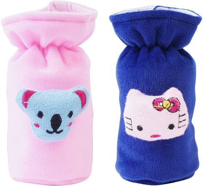 Lala Maneet Plush Baby Feeding Bottle Cover with Animated Cartoon Design (60ML-125ML, Small)