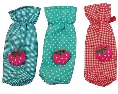 Akash International Stretchable Baby Feeding Bottle Cover 250 ml Multicolor Assorted (Pack of 3)