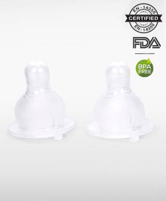 babyhug Silicone Nipples Medium Flow - Pack of 2 Medium Flow Nipple