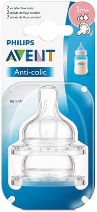 Philips Avent Anticolic teats 3m+, pack of 2 teats Medium Flow Nipple
