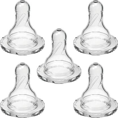 Pappa Premium Natural Liquid Silicone Nipple For Regular Neck Feeding Bottles Feeders Medium Flow Nipple