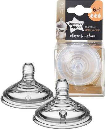 Tommee Tippee Closer to Nature Fast Flow Nipples, 2 Count Fast Flow Nipple