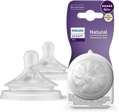 Philips Avent Natural Response Teat SCY965/02 | 6m+ age | Flow 5 | BPA free Fast Flow Nipple