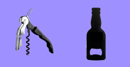 BZILO Stainless Steel Bottle Shape Opener for Beer, Wine with Wine Opener V_99 Bottle Opener