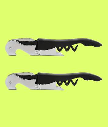 BZILO PACK OF 2 Stainless Steel Wine Cork Screw Sommelier Knife Bottle Opener H79 PACK OF 2 Stainless Steel Wine Cork Screw Sommelier Knife Bottle Opener K79 Bottle Opener