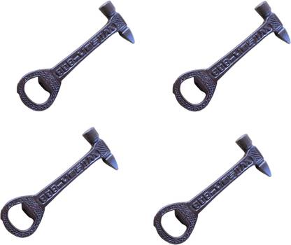 HOIVA Polished Hammer and Bottle Opener, Metal Ice Pick, 3 in 1 (5 Inch) vintage Bottle Opener