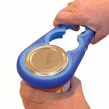 RAM ENTERPRISE RF_Opener Multi Purpose Grip Jar & Bottle Opener Rubber Design Fits All Bottles Caps Premium Easy Grip Jar Opener Screw Cap Jar Bottle Wrench 4 in 1 Creative Multifunction Gourd-shaped Can Opener Kitchen Tool Color May Vary Bottle Opener