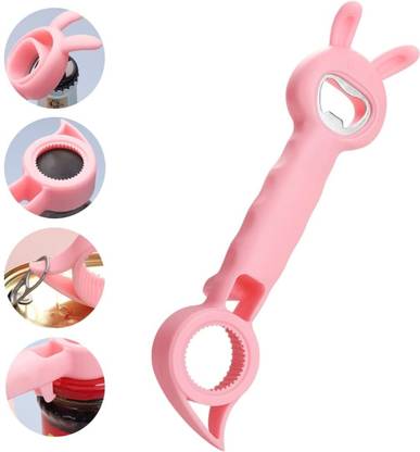 Saylani Enterpeises 4 in 1 Bottle Opener, Cute Animal Multifunctional Opener Kitchen Tool Protects Your Fingers for Wine, Cans, Sauce Bottles, Drinks Bottle Opener