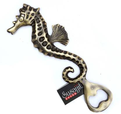 SUSAJJIT DECOR SB376AL Brass Bottle Opener of Sea Horse Bottle Opener
