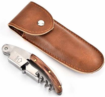 HASTHIP Corkscrew Open Beer Wine Bottles Made of Natural Rosewood Professional Waiters Corkscrew Open Beer Wine Bottles Made of Stainless Steel Bottle Opener Set