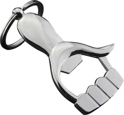 Trimurti Hand Bottle Opener with keyring for men women 304 Silver Stainless Bottle Opener