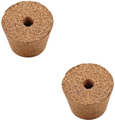 BOMBEY SCIENTIFIC Wooden Cork For 20 Ltr, Fermentor jar - (H-41mm- T-52mm - B-45mm) - (Pack of 2) Wooden Bottle Stopper