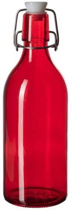 IKEA Bottle with stopper, glass red, 0.5 l (17 oz) Glass Bottle Stopper