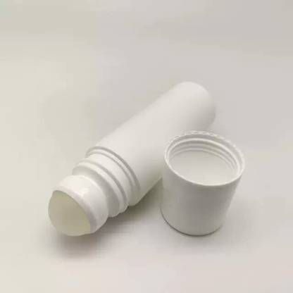 JARBAZAAR White Deodorant Roller Bottles Empty Refillable Plastic Essential Oils Container 50 ml Bottle