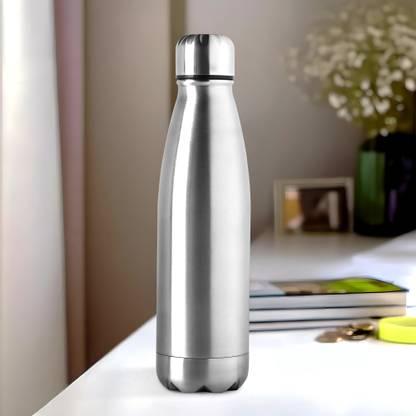 KUBER INDUSTRIES Insulated Stainless Steel Water Bottle (1 Ltr) | Silver 1000 ml Bottle