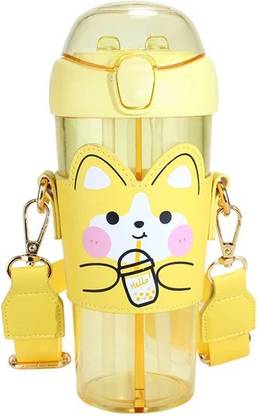 Shopbox store Cute Double storage Compartment Water Bottle With Sleev Strap 530 ml Bottle