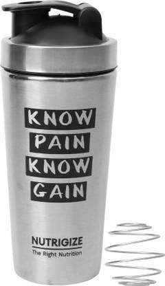 Nutrigize Stainless Steel Shaker Bottle for Gym | Leak Proof | Shaker Bottle Steel 739 ml Steel Shaker