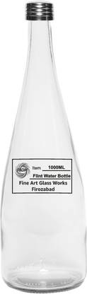 FINE ART GLASS WORKS WATER BOTTLE SCREW CAP 1000 ml Bottle