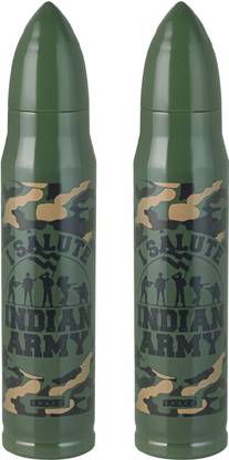 ABD Bullet 900ML Pack of 2 Olive Green water bottle 900 ml Plastic Bottle