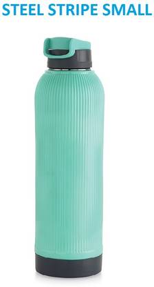 RISHABH STEEL STRIPE SMALL Insulated Inner Steel Outer Plastic Water Bottle Leak Proof 500 ml Bottle