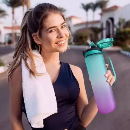 TUC Water Bottle With Straw 1000 ml Bottle