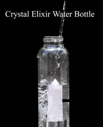 JCH White Crystal Water Bottle | Bottle for healing |Crystal Elixir Water Bottle 500 ml Bottle