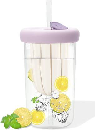 kelvee 400 ml Glass Bottle With Drinking Glass