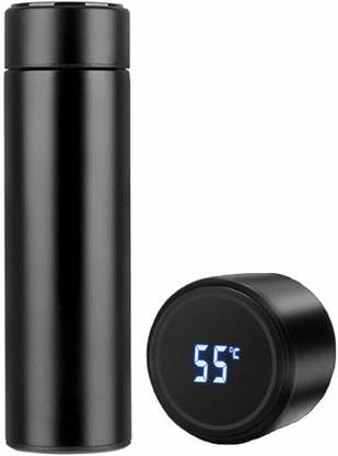 A desi bazaar Temperature Smart Vacuum Thermos Water Bottle (Black, 500ml) 500 ml Bottle