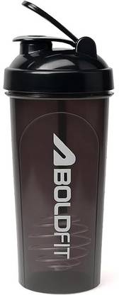 BOLDFIT Shaker Bottle Gym Bottle with Blender Gym Shaker 700 ml Leakproof Sipper Bottle 700 ml Plastic Shaker