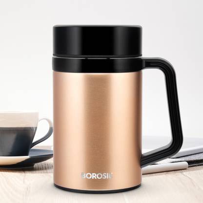 BOROSIL 410 ml Steel Flask