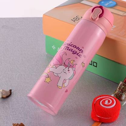 Iktu Hot & Cold SUS304 Stainless Steel Unicorn Water Bottle Vacuum Insulated Flask 500 ml Flask