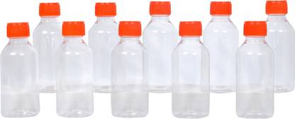Water Care Empty Red Cap PET Bottles| With Inner Seal And Cap | Multipurpose / Pack of 10 100 ml Bottle