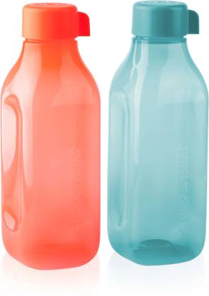 TUPPERWARE Aquasafe Square 1000 ml (Orange, Blue) 1 Unit Bottle