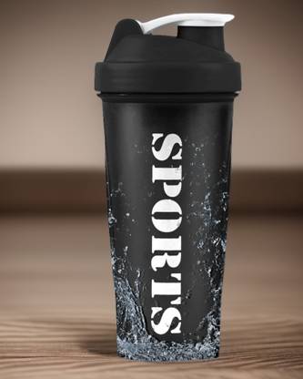 TenRings Black bottle gym protein shaker with stainless steel ball mixer bottle 700 ml 700 ml Shaker