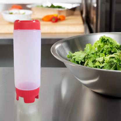 PuthaK Plastic Squeeze Bottle with Refill and Dispensing Lids 650 ml Bottle