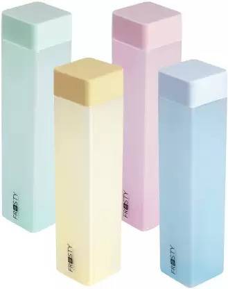 LINSOR Plastic Food Grade Fridge Square Bottle,Set of 4, 950 ml Bottle 950 ml Bottle