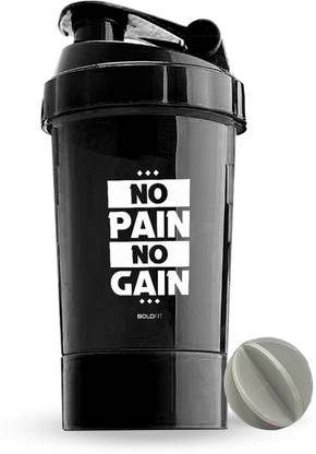 BOLDFIT Shaker Bottles For Protein Gym Sipper Bottle With Compartments Men Women 500 ml Plastic Shaker