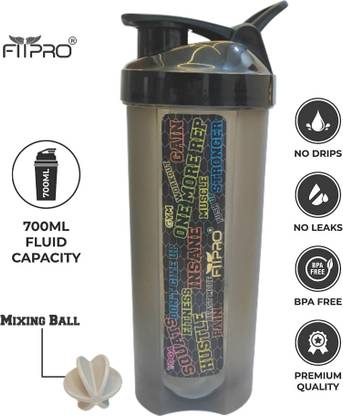 FitPro Typhoon Gym Shaker Graffiti for Protein Shake 100% Leakproof for Men and Women 750 ml Plastic Shaker