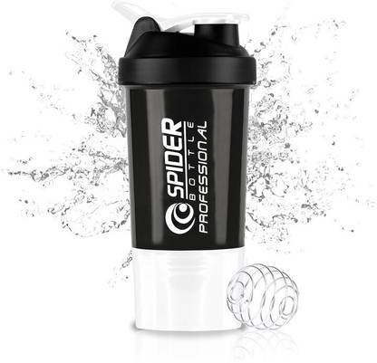 Dassio Spider Gym Shaker with Stainless Steel Mixer Ball & 1 Containers for Protein 500 ml Shaker