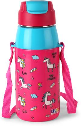 cello Kidzbee Era Unicorn 3D Print for kids | PU Insulation | Easy to Carry | 400 ml Plastic Bottle